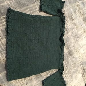 green crop top, worn twice